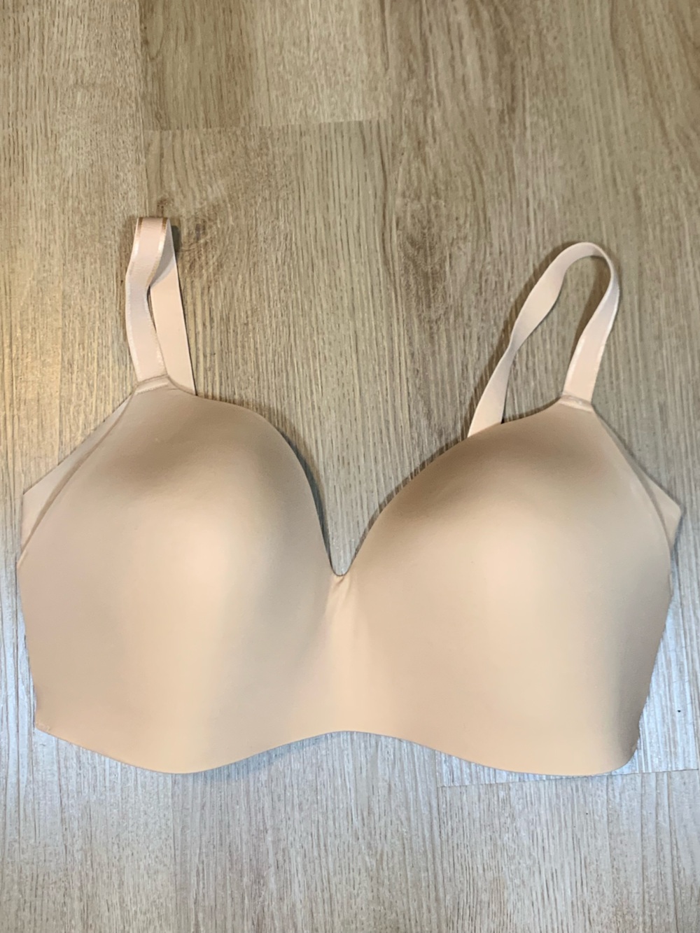 Knix WingWoman Contour Bra 36F Wireless T-shirt Support Nude Light Lift Comfort